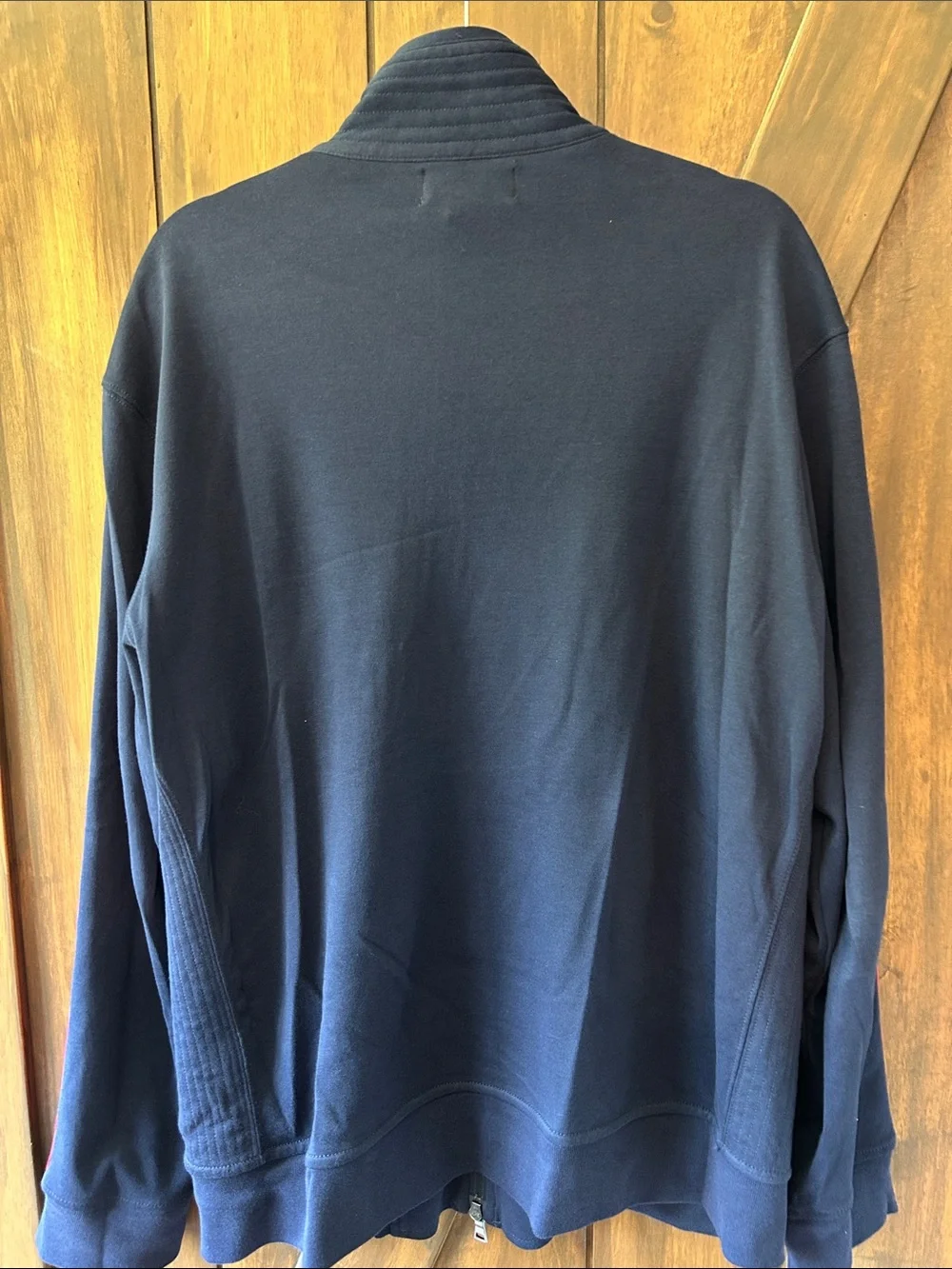 Ralph Lauren Navy Track Jacket with Red Shoulder Stripes XL